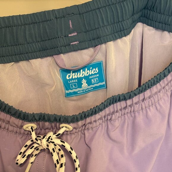 Chubbies Classic Swim Trunks, Men, L, Lovenders - Picture 4 of 5